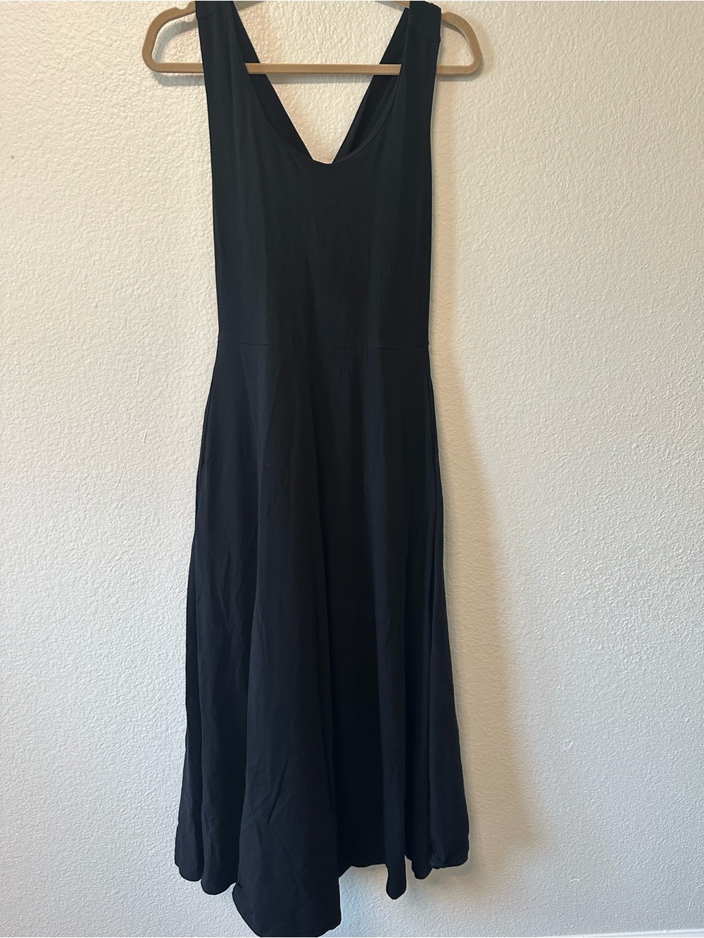 Pact Black V-Neck Sleeveless Dress